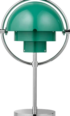 Multi-Lite Portable Lamp, EU Base: Chrome, Shade: Teal Green-Gubi New