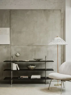 Gubi Trådløse Lamper>Multi-Lite Portable Lamp, EU Base: Brass, Shade: Pastel Gray