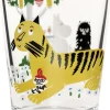 Moomin Arabia Glas>Mumi Drikkeglas 22 cl Havefest