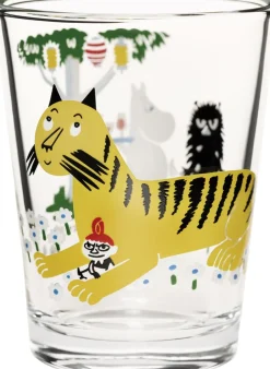 Moomin Arabia Glas>Mumi Drikkeglas 22 cl Havefest