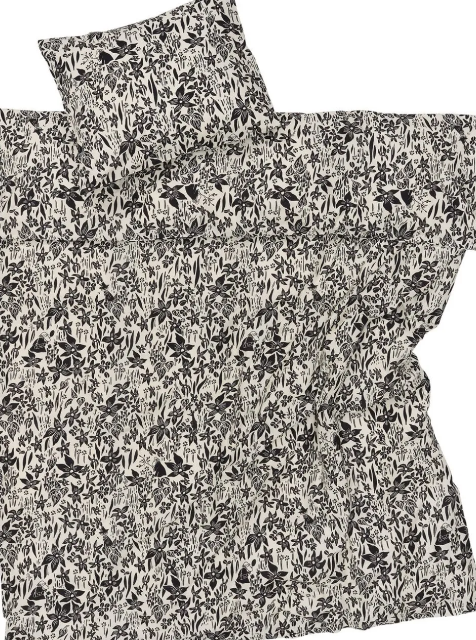 Mumi sengesæt 140x200 Lilje sort/hvid-Moomin Arabia Sale