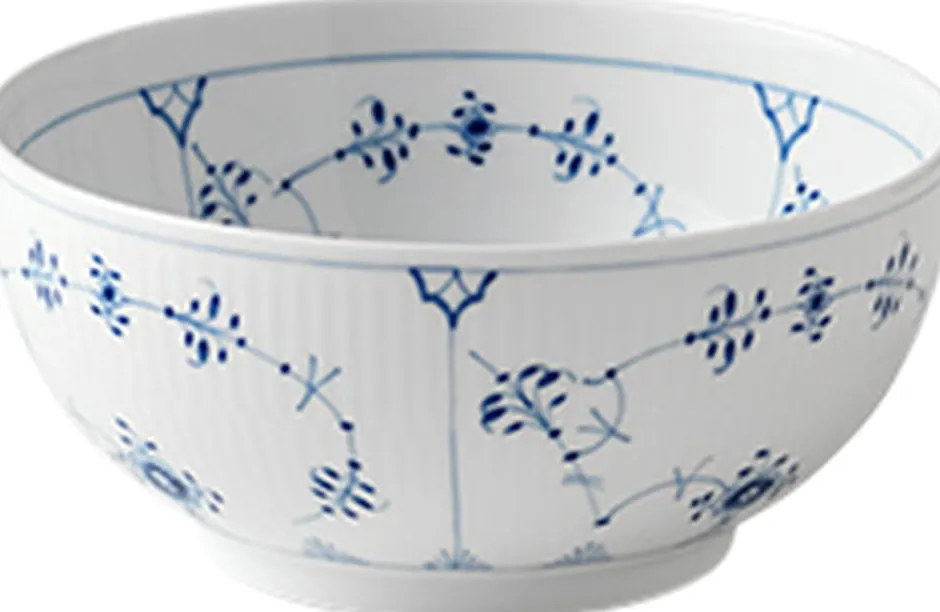 Royal Copenhagen Skåle & Fade>Musselmalet Riflet 110 cl. skål