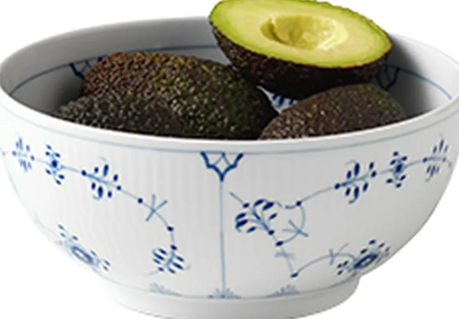 Royal Copenhagen Skåle & Fade>Musselmalet Riflet 110 cl. skål