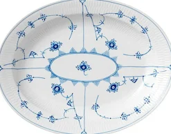 Royal Copenhagen Skåle & Fade>Musselmalet Riflet 36,5 cm. fad