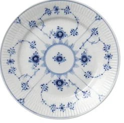 Best Musselmalet Riflet 19 cm. flad tallerken Tallerkener