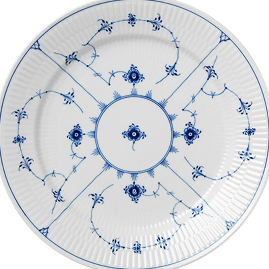 Royal Copenhagen Tallerkener>Musselmalet Riflet 27 cm. tallerken