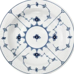 Royal Copenhagen Tallerkener>Musselmalet Riflet Dyb tallerken 27 cm