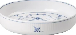 Musselmalet Riflet Rundt Ovnfast Fad, 18,5 cm-Royal Copenhagen
