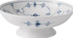 Royal Copenhagen Skåle & Fade>Musselmalet Riflet skål på fod 17 cm