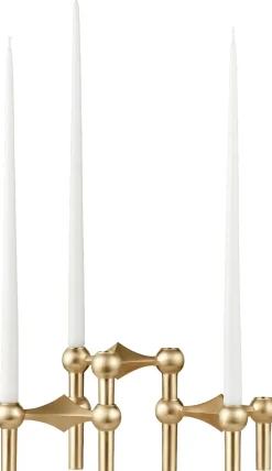 Nagel candle holder set with 3 pcs - brushed brass-STOFF Nagel Outlet