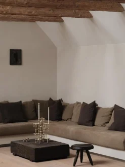 Nagel candle holder set with 3 pcs - brushed brass-STOFF Nagel Outlet