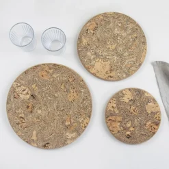 Clearance Natural Cork Rund Bordskåner - Large Tilbehør Til Bordet