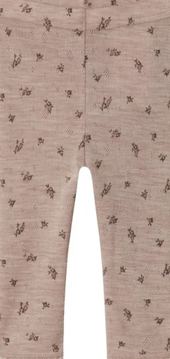 Sale NBFWANG WOOL NEEDLE LEGGING NOOS Børn Underdele
