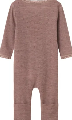 Børn Name It Heldragter>NBFWANG WOOL NEEDLE NIGHTSUIT SOLID