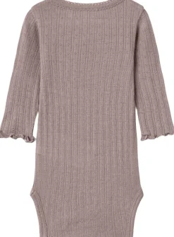 Børn Name It Bodies>NBFWOSSA WO/SI RIB LS BODY