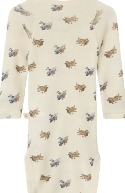 Børn Lil' Atelier Bodies|Uld>NBMNALU WO/MO LS SLIM BODY LIL NOOS