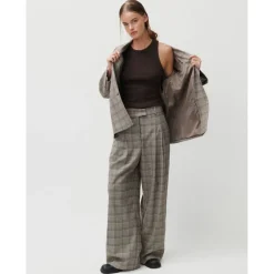 2ND Mylos - Checked Suiting Dame Jeans