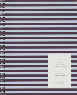 Outlet NELA Notebook med spiralryg - Stor, Bordeaux og blå Kontorartikler