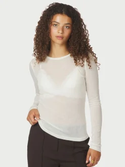 Nella Fine Rib Blouse Dame T-Shirts & Toppe