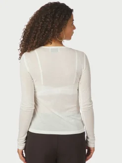 Nella Fine Rib Blouse Dame T-Shirts & Toppe