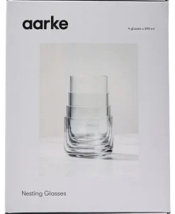 Aarke Kitchenware Glas>Nesting Glasses - 4 diff sizes i