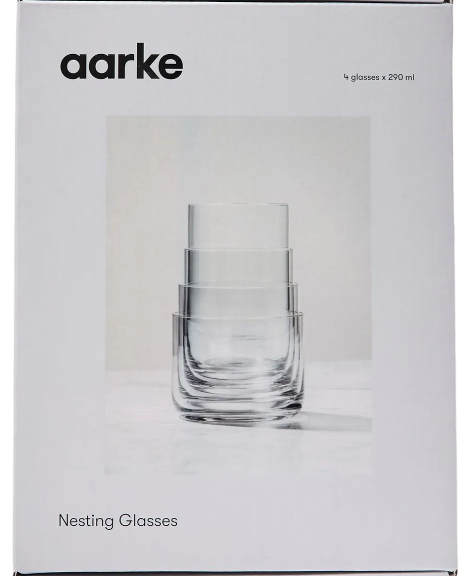 Aarke Kitchenware Glas>Nesting Glasses - 4 diff sizes i
