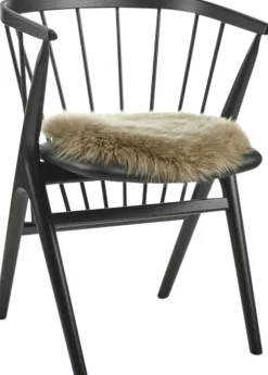 NATURES Collection Skind>New Zealand Sheepskin, Seat Cover, Long-Wool, Round 34cm