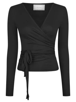 Online Nia Jersey Wrap Blouse Dame Trøjer & Sweatshirts|Sport