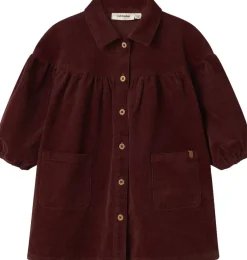 NMFOBERT LOOSE LS CORD DRESS 4122-H-Lil' Atelier Discount