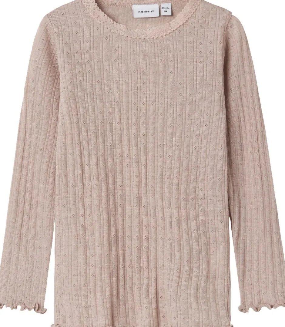 Online NMFWOSSA WO/SI RIB LS TOP Børn Overdele