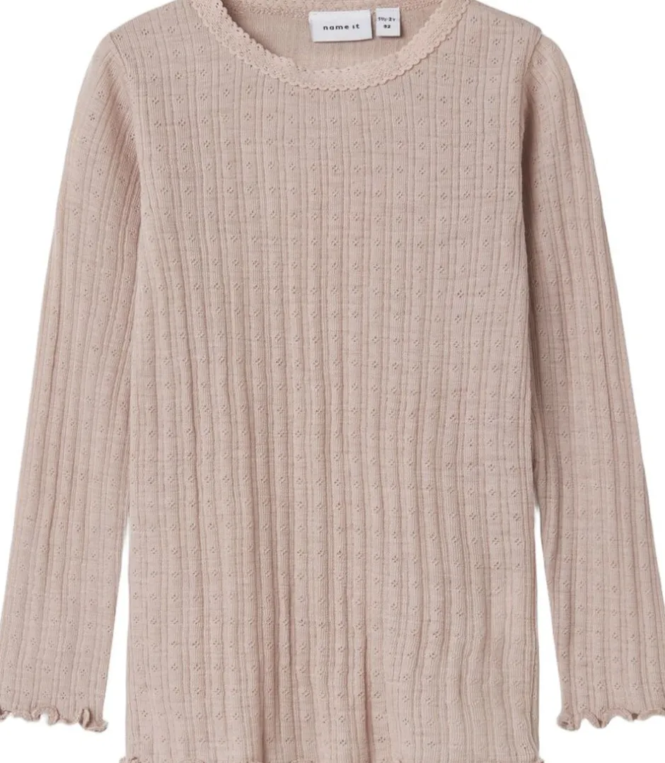 Online NMFWOSSA WO/SI RIB LS TOP Børn Overdele