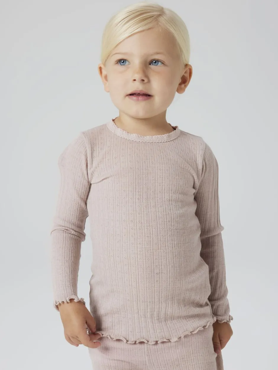 Online NMFWOSSA WO/SI RIB LS TOP Børn Overdele