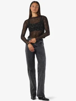 NMSTAR FOIL L/S HIGH NECK MESH JRS-Noisy may Online