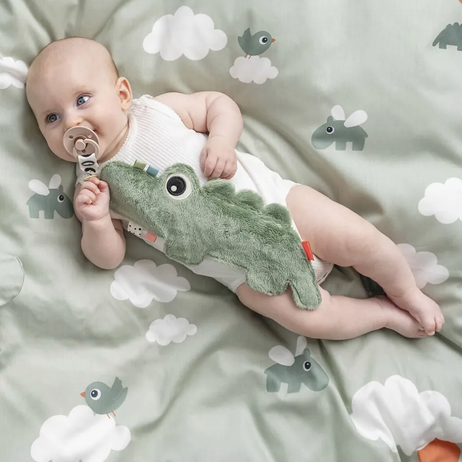 Børn Done by Deer Babyudstyr>Nusseklud Croco Grøn