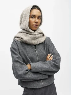 Dame Object Hatte & Huer>OBJMILU SCARF KNIT BALACLAVA 140