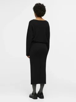 Hot OBJREYNARD HW KNIT SKIRT NOOS Dame Nederdele