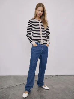 Outlet OBJSAVA ELLEN MW STRAIGHT JEANS NOO Dame Jeans