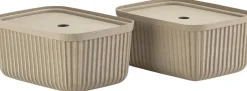 Zone Kontorartikler>Opbevaringsboks Pulp 32 x 23 cm 2 stk. Natural Brown