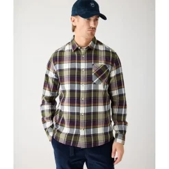Knowledge Cotton Apparel Skjorter>Organic Cotton Checked Flannel Shirt GOTS
