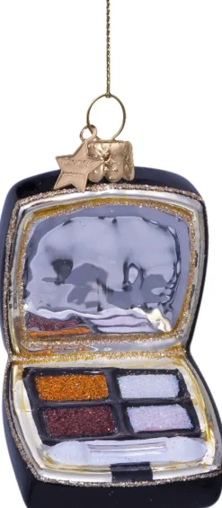 Vondels Juletræspynt>Ornament glass eyeshadow palette H7. 5cm