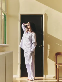 Outlet Outline Pyjama L/S Shirt-M/L-Lavend Dame Nattøj