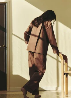 Outline Pyjama Trousers-S/M-Milk Ch-Hay Discount