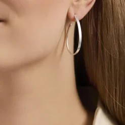 Sale Oval creoles size 35 mm Dame Smykker|Smykker