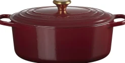Le Creuset Gryder & Pander>Oval støbejernsgryde 6,3 L Garnet