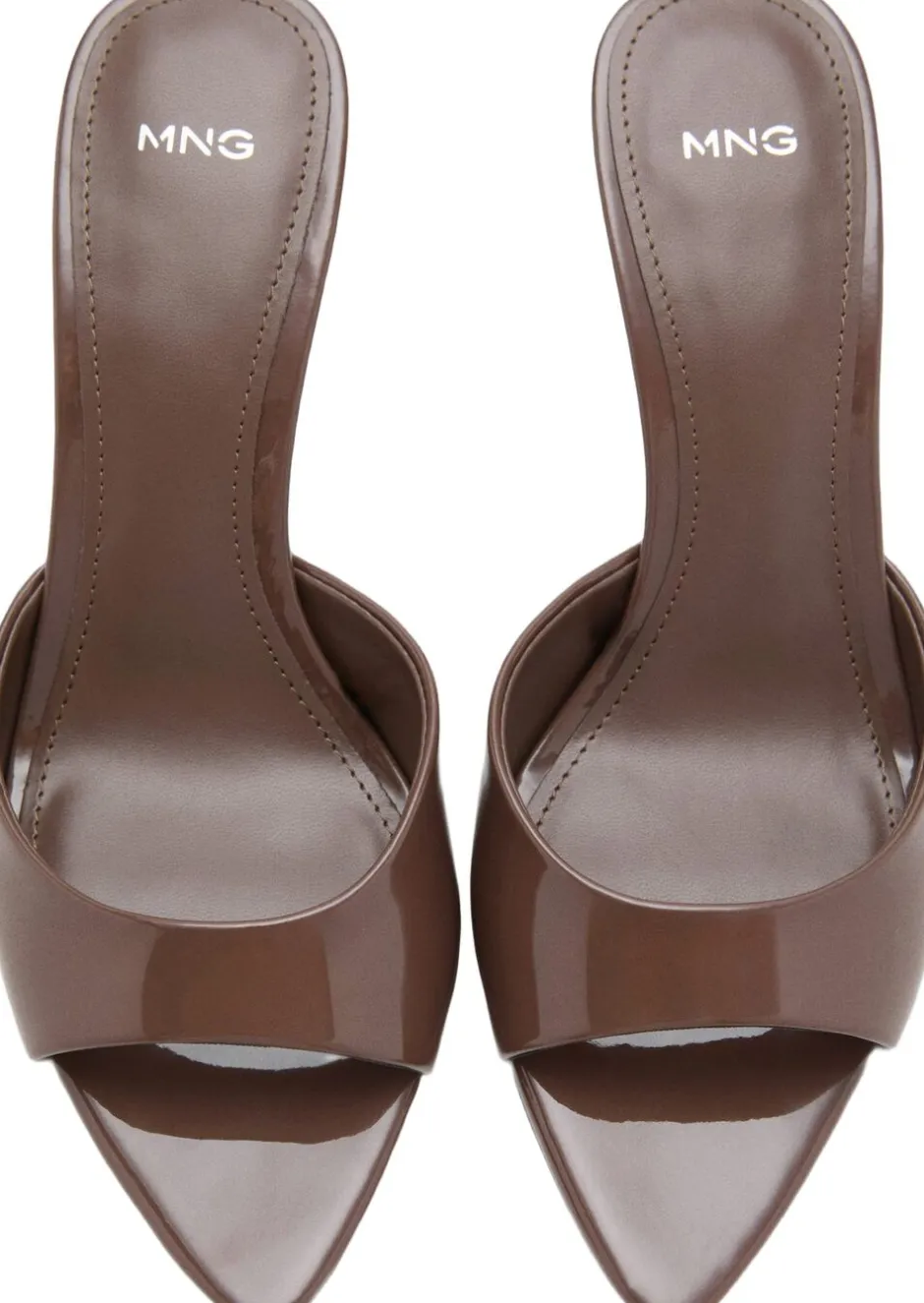 Patent leather effect heeled sandal-MANGO Best