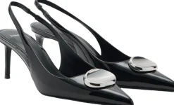 Dame MANGO Snøresko>Patent leather high-heeled shoes wi