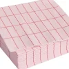 Hay Tilbehør Til Bordet>Pattern Napkins-Set of 20 Cocktail-Light pink and red grid
