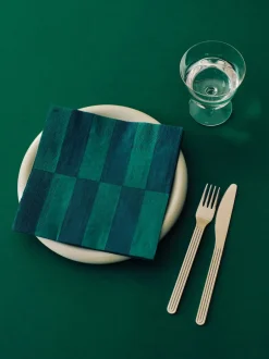 Pattern Napkins-Set of 20 Dinner-Green and dark green-Hay Hot