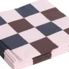 Pattern Napkins-Set of 20 Dinner-Light pink, bordeaux and black M chec-Hay New
