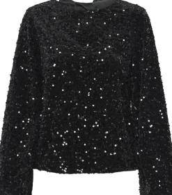 New PCKAM LS DEEP BACK BOW TOP BC Dame T-Shirts & Toppe